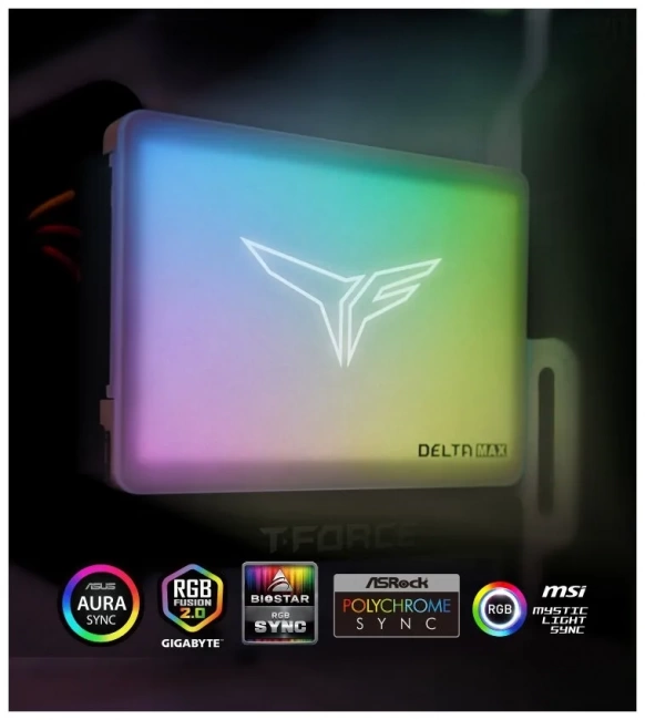 Твердотельный накопитель SSD 512 ГБ 2.5" SATA Team Group T-FORCE DELTA MAX RGB LITE White (T253TM512G0C425) купить! 
