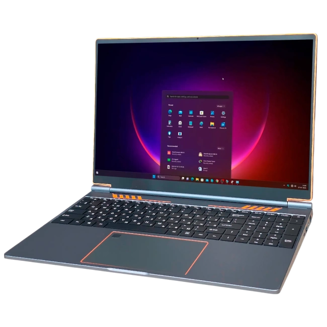 Ноутбук для работы и учебы HY160 (Intel N95/16"/1920x1200/16Gb/512GB SSD/Win 11 Pro) Grey with orange inserts - фото