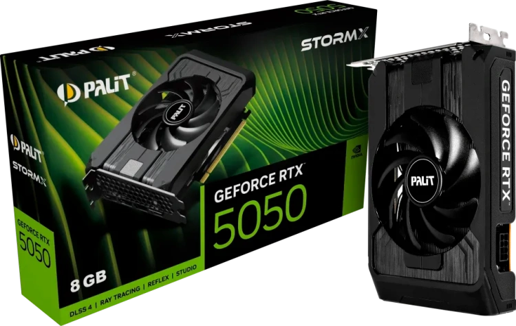 Видеокарта Palit GeForce RTX 5050 StormX 8Gb (NE65050019P1-GB2070F), Retail купить! 