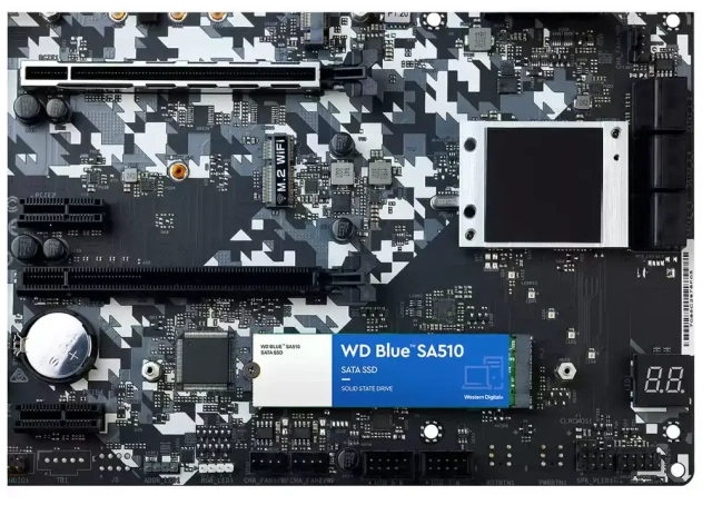 Твердотельный накопитель SSD 250 ГБ M.2 SATA Western Digital SA510 Blue (WDS250G3B0B) купить! 