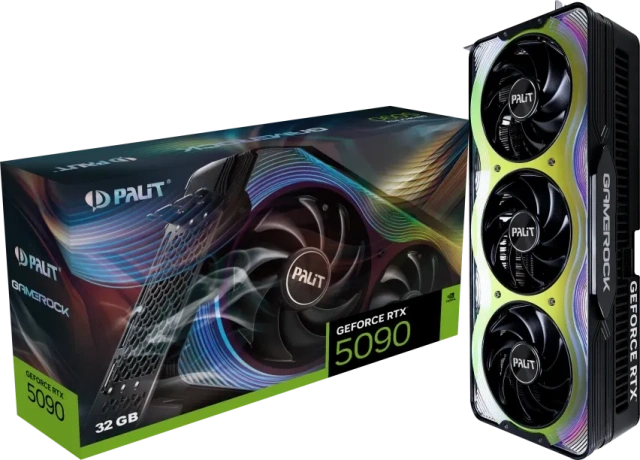 Видеокарта Palit GeForce RTX 5090 GameRock 32Gb (NE75090019R5-GB2020G) купить! 