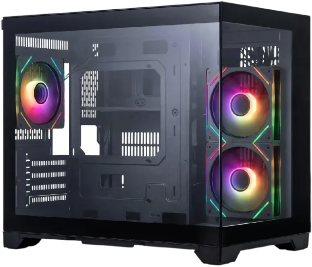 Компьютерный корпус 1STPLAYER MEGAVIEW MV6-TP ARGB Black (MV6-TP-BK-2FC7R-1FC7) купить! 