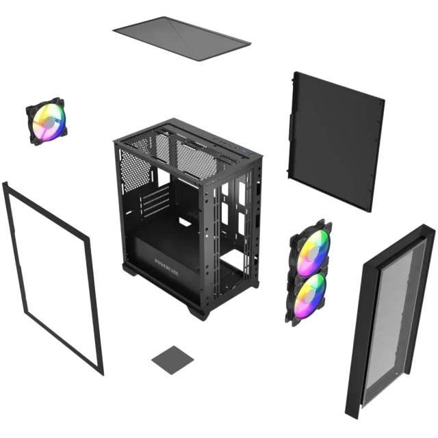 Компьютерный корпус Powercase ALISIO Micro Z3B ARGB V2 ARGB Black (CAMZB-A3-V2) купить! 