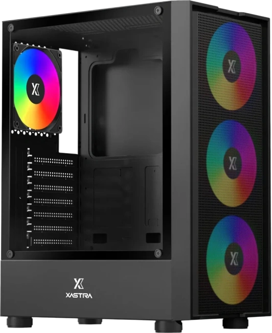 Компьютерный корпус XASTRA A301 4FRGB Black (A301-BK-FC120FRGB-4F-GL) купить! 
