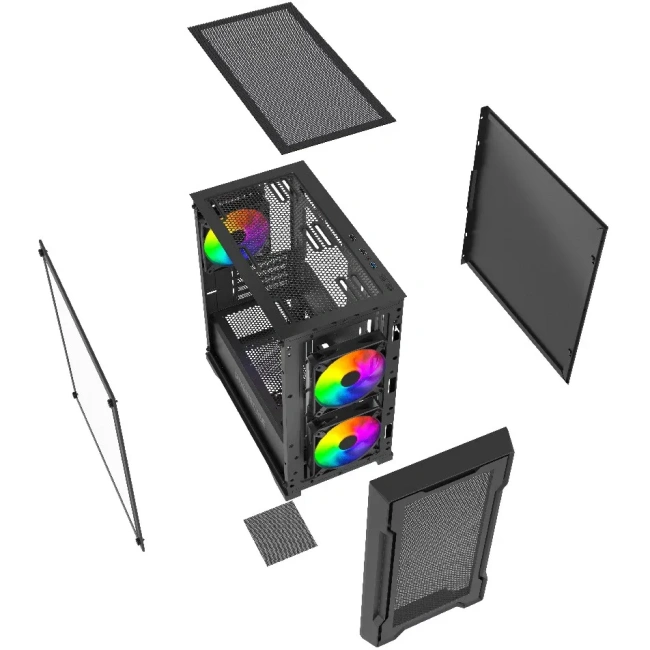 Компьютерный корпус Powercase Mistral Micro X3B ARGB Black (CMMXB-A3) купить! 