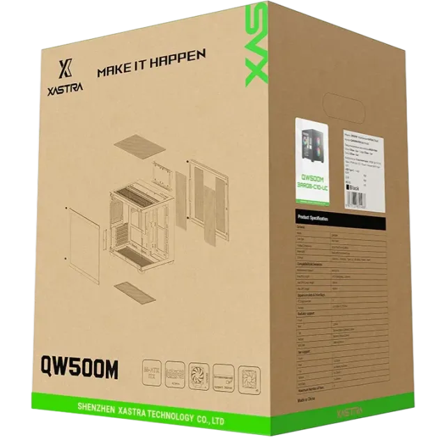 Компьютерный корпус XASTRA QW500M 3ARGB-C10-UC ARGB Black (QW500M-3FM12A-C10-UC) купить! 