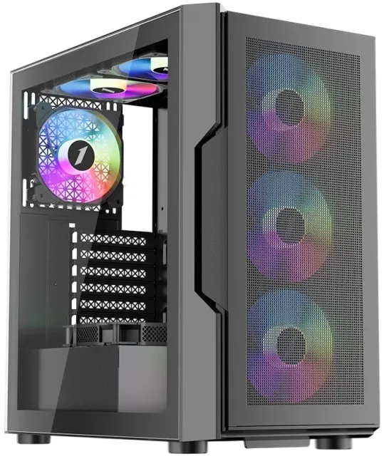 Компьютерный корпус 1STPLAYER TRILOBITE T7-P RGB Black (T7-P-BK-4F1) купить! 