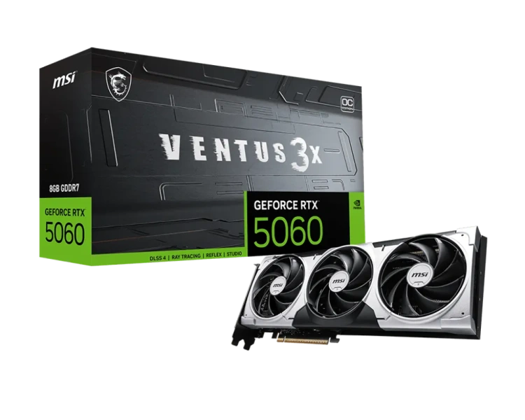 Видеокарта MSI GeForce RTX 5060 8G VENTUS 3X OC (G5060-8V3C), Retail купить! 