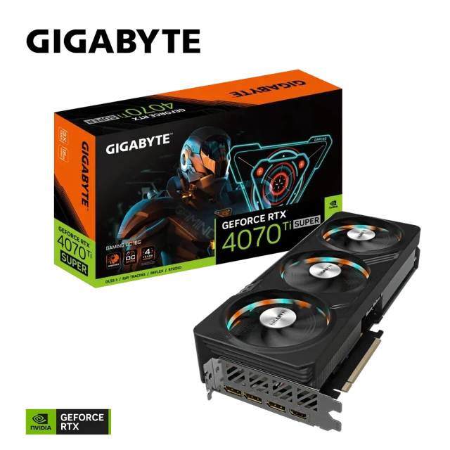 Видеокарта GIGABYTE GeForce RTX 4070 Ti SUPER GAMING OC 16G (GV-N407TSGAMING OC-16GD), Retail купить! 