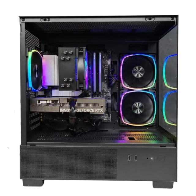 Игровой компьютер 992604 (Ryzen 5 7500F 3.7 ГГц/AMD B650/32 ГБ DDR5 6 ГГц/1024 ГБ SSD/RTX 5060 Ti 16 ГБ/Wi-Fi/650W/Powercase Vision Micro M3B TG ARGB Black) - купить по выгодной цене!