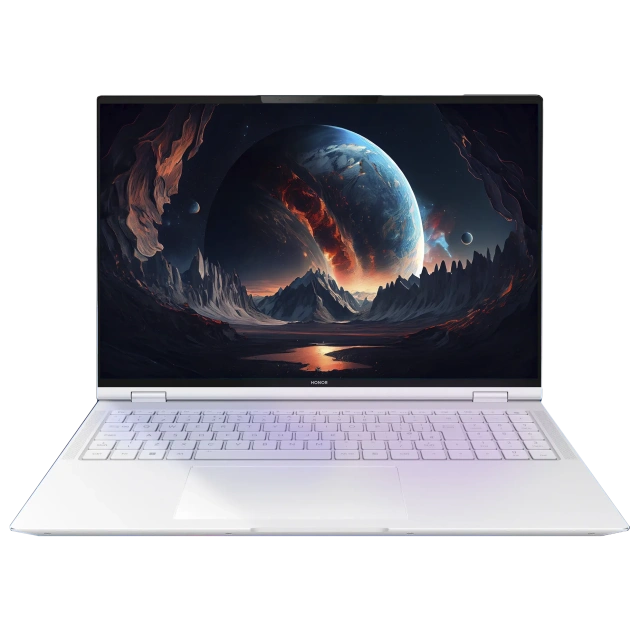 Ноутбук Honor MagicBook Pro 16 Hunter (Intel Core Ultra 9 285H/16" 3072x1920 165Hz/32Gb/1Tb SSD/NVIDIA GeForce RTX 5060 8Gb/Win 11 Home) Белый, Российская клавиатура - фото