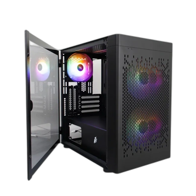 Компьютерный корпус 1STPLAYER DK D3-B LED (D3-B-BK-2F1P-1F1) Black купить! 