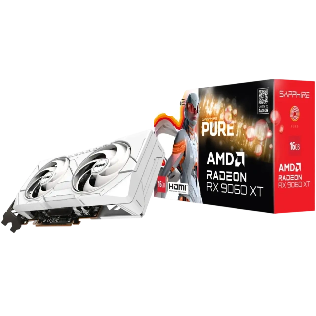Видеокарта Sapphire Radeon RX 9060 XT Pure Gaming OC 16GB (11350-02-20G) купить! 