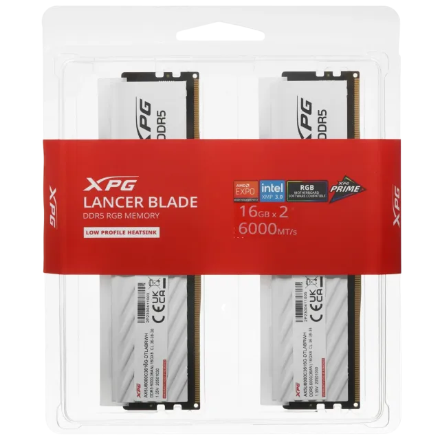 Оперативная память 32 Gb 6000 MHz ADATA XPG LANCER Blade RGB White (AX5U6000C3616G-DTLABRWH) купить! 