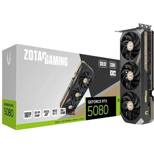 Видеокарта Zotac GeForce RTX 5080 GAMING SOLID CORE OC (ZT-B50800J2-10P) купить! 