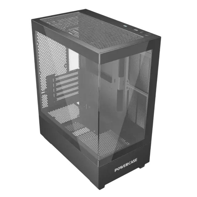 Компьютерный корпус Powercase Vision Micro M TG Black (CVMMB-L0) купить! 