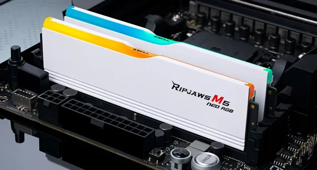 Оперативная память DDR5 64 Gb 6000 MHz G.Skill RIPJAWS M5 NEO RGB White (F5-6000J3636F32GX2-RM5NRW) купить! 