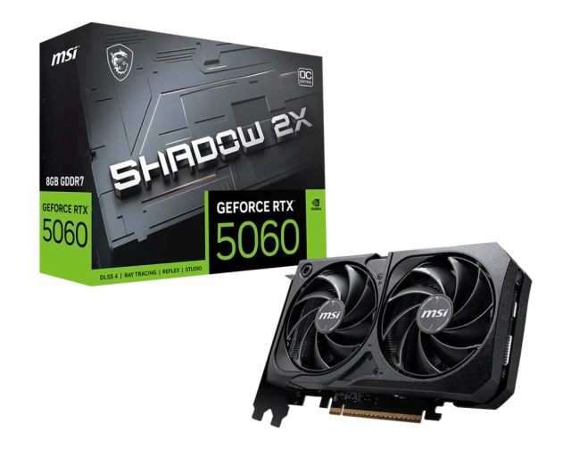 Видеокарта MSI GeForce RTX 5060 8G SHADOW 2X OC (G5060-8S2C), Retail купить! 
