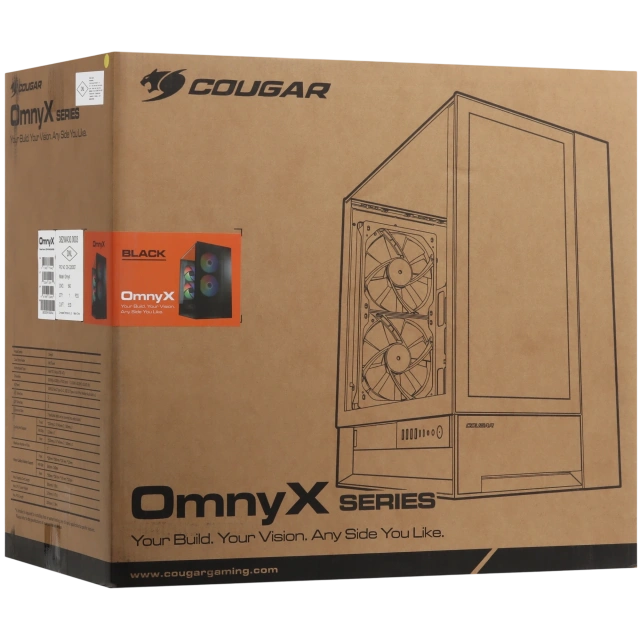 Корпус Cougar OmnyX Black Midtower (OmnyX Black) черный купить! 