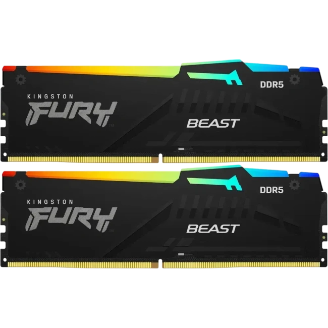 Оперативная память 64 Gb 6000 MHz Kingston FURY Beast RGB Black (KF560C36BBE2AK2-64) купить! 