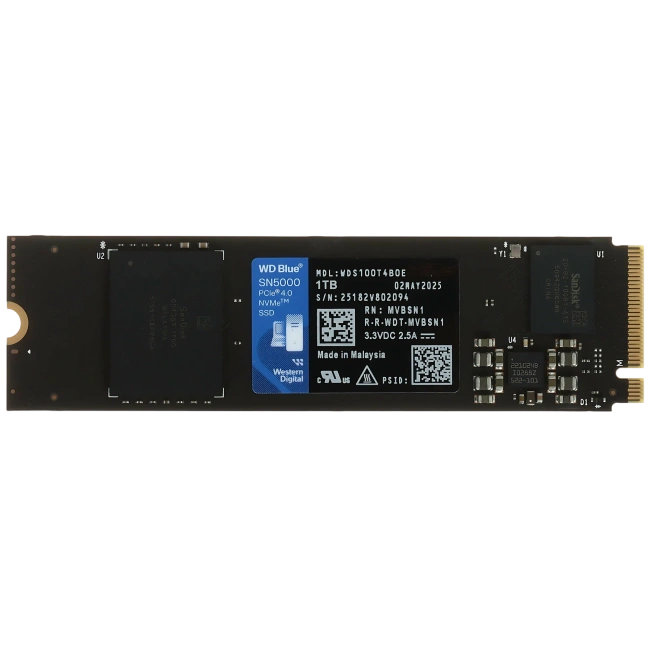 Твердотельный накопитель Western Digital 1000 Gb SN5000 Blue (WDBS3F0010BNC-WRSN) купить! 