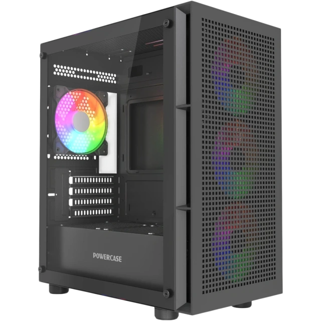 Компьютерный корпус Powercase Mistral Micro EM17 ARGB Black (CMMEM17B-A4) купить! 