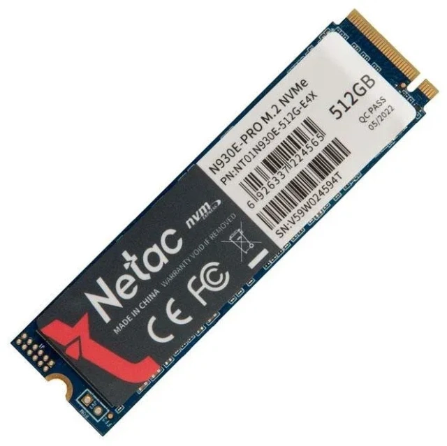 Твердотельный накопитель SSD 512 ГБ M.2 NVMe Netac (NT01N930E-512G-E4X) купить! 