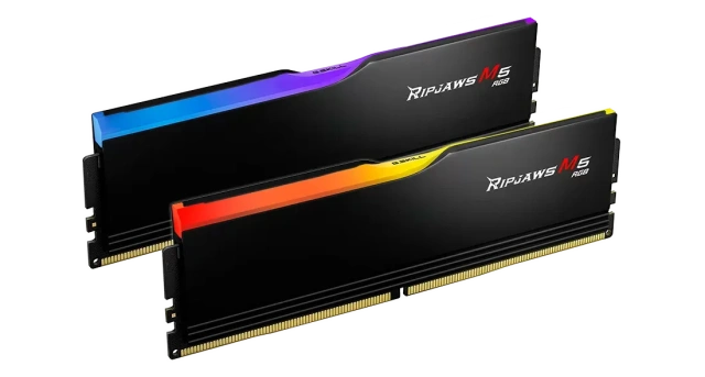 Оперативная память DDR5 64 Gb 6000 MHz G.Skill RIPJAWS M5 RGB Black (F5-6000J3238G32GX2-RM5RK) купить! 