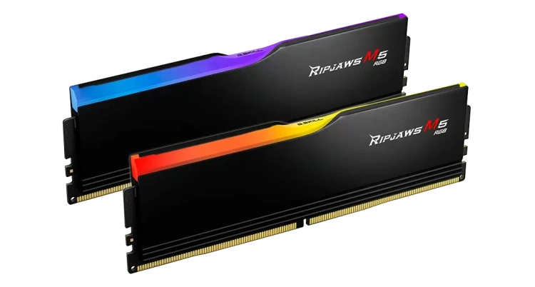 Оперативная память DDR5 64 Gb 6000 MHz G.Skill RIPJAWS M5 RGB Black (F5-6000J3238G32GX2-RM5RK) купить! 