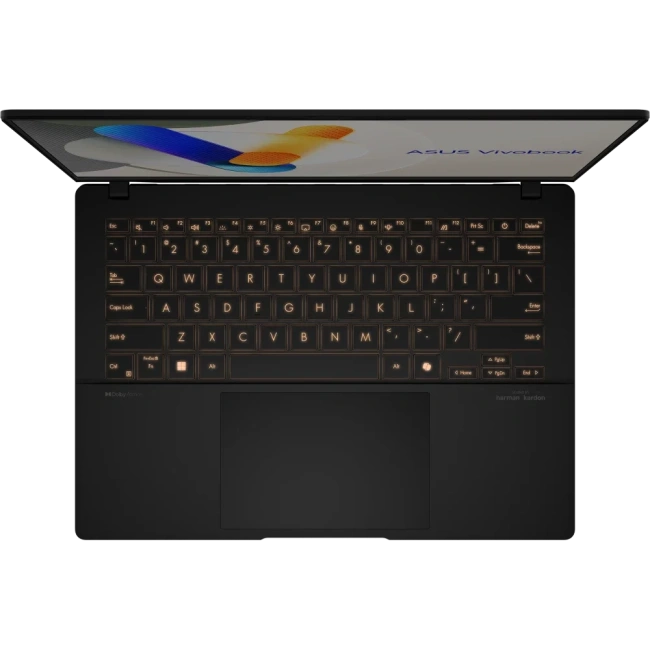 Ноутбук ASUS Vivobook S14 OLED M5406NA-QD079 (AMD Ryzen 5 7535HS/14"/1920x1200/OLED/16Gb/512Gb SSD/AMD Radeon Graphics/Win 11 Pro) Черный - фото