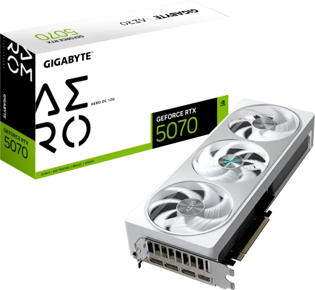 Видеокарта Gigabyte GeForce RTX 5070 AERO OC (GV-N5070AERO OC-12GD), Retail купить! 