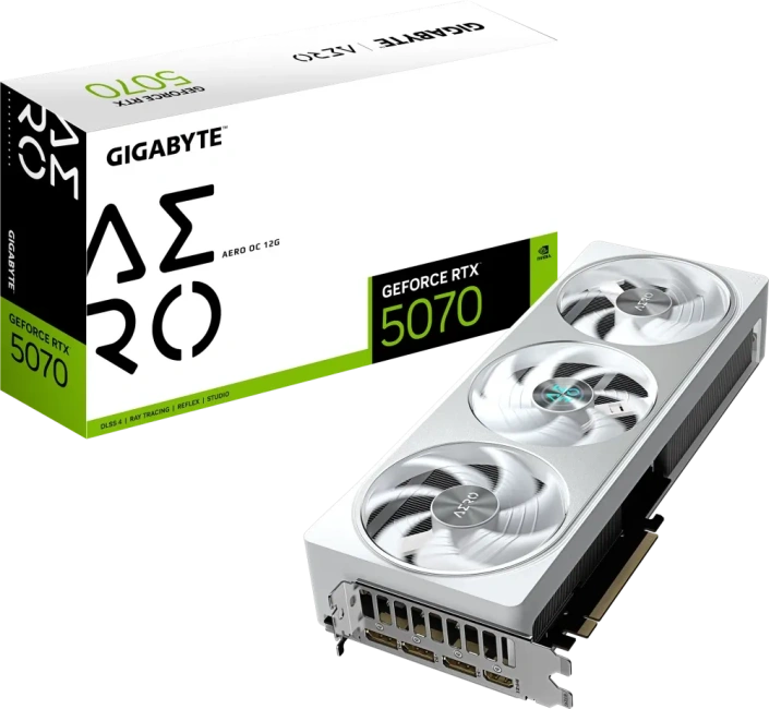 Видеокарта Gigabyte GeForce RTX 5070 AERO OC (GV-N5070AERO OC-12GD), Retail купить! 