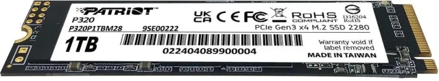Накопитель SSD Patriot 1000 Gb P320 (P320P1TBM28) купить! 