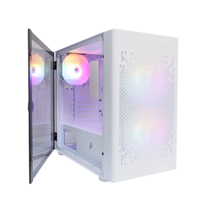 Компьютерный корпус 1STPLAYER DK D3-B LED (D3-B-WH-2F1P-W-1F1-W) White купить! 