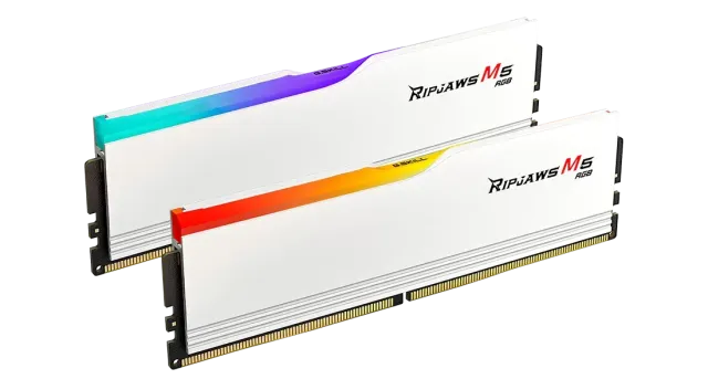 Оперативная память DDR5 64 Gb 6000 MHz G.Skill RIPJAWS M5 RGB White (F5-6000J3238G32GX2-RM5RW) купить! 