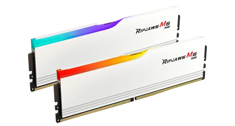 Оперативная память DDR5 64 Gb 6000 MHz G.Skill RIPJAWS M5 RGB White (F5-6000J3238G32GX2-RM5RW) купить! 