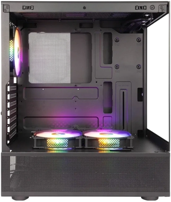 Компьютерный корпус 1STPLAYER MIKU Mi7-A LED TG Black (Mi7-A-BK-2F1R-1F1) купить! 