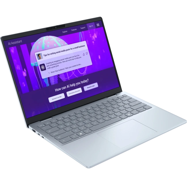 Ноутбук Dell 14 Plus DB14255 (AMD Ryzen AI 5 340/14" 1920x1200/16Gb/512Gb SSD/AMD Radeon 840M/Win 11 Home) Ice Blue - фото