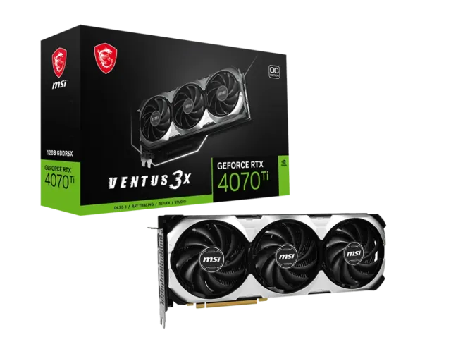 Видеокарта MSI GeForce RTX 4070 Ti VENTUS 3X 12G OC (RTX 4070 Ti VENTUS 3X 12G OC), Retail купить! 