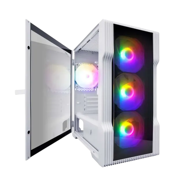 Компьютерный корпус 1STPLAYER TRILOBITE T3-G TG LED (T3-G-WH-4F1-W) White купить! 