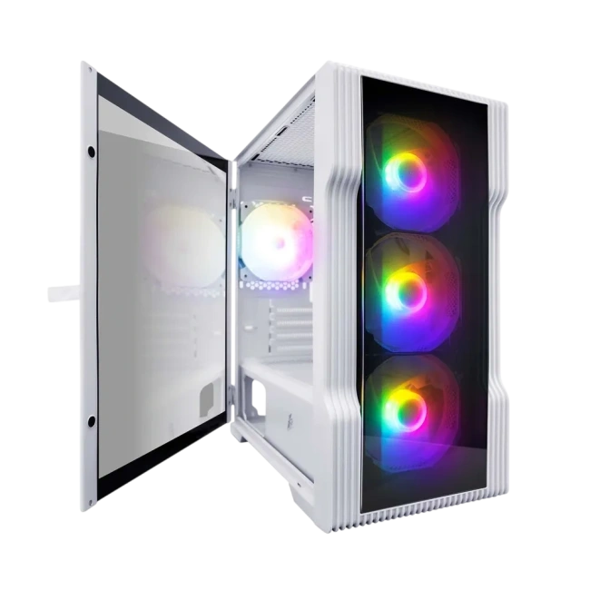 Компьютерный корпус 1STPLAYER TRILOBITE T3-G TG LED (T3-G-WH-4F1-W) White купить! 