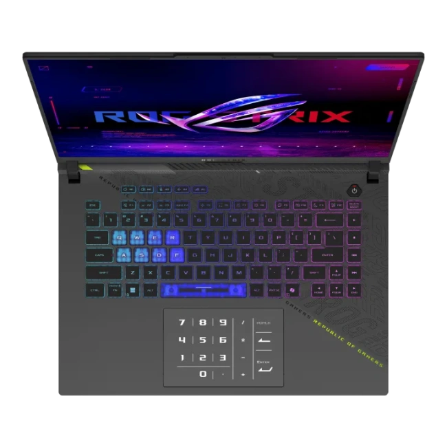 Ноутбук Asus ROG Strix G614FR (AMD Ryzen 9 9955HX/16"/2560x1600/32GB/1Tb SSD/GeForce RTX 5070Ti 12GB/Win 11 Pro) Green - фото