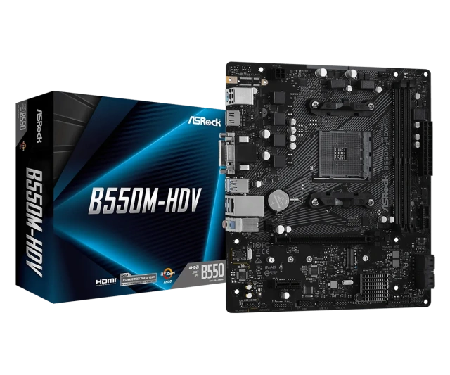 Материнская плата ASRock B550M-HDV (AM4/AMD B550/2xDDR4/mATX) купить! 