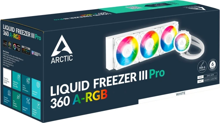 Система водяного охлаждения Arctic Cooling Liquid Freezer III Pro 360 ARGB White (ACFRE00188A) купить! 