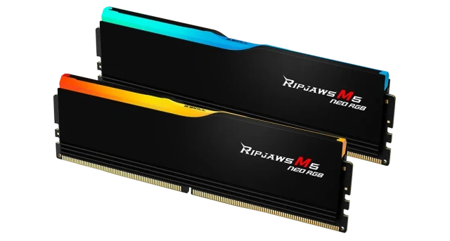 Оперативная память DDR5 32 Gb 6000 MHz G.Skill RIPJAWS M5 NEO RGB Black (F5-6000J3636F16GX2-RM5NRK) купить! 