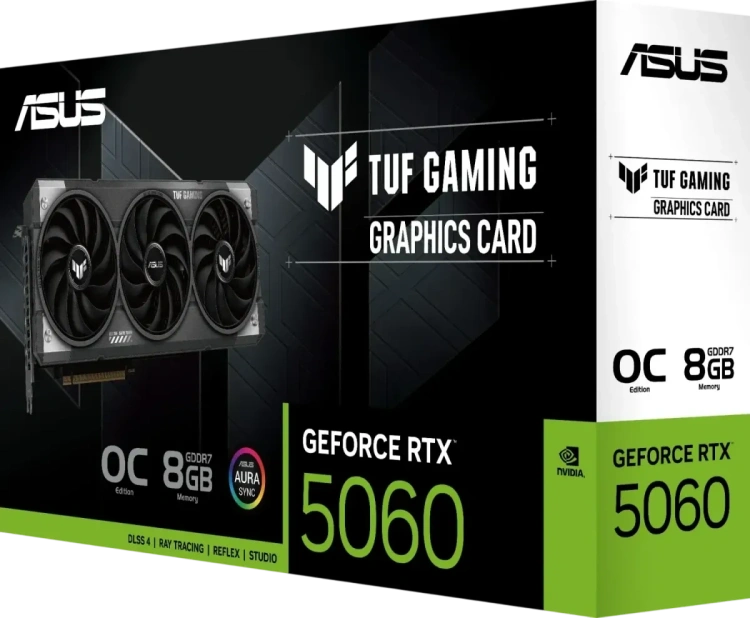 Видеокарта ASUS GeForce RTX 5060 TUF OC 8Gb (TUF-RTX5060-O8G-GAMING), Retail купить! 