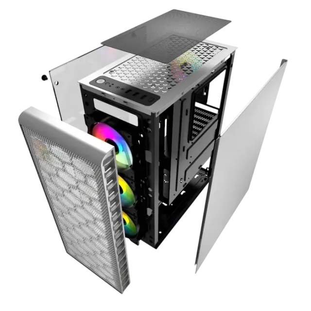 Компьютерный корпус Powercase Mistral MESH Z4С TG LED White CMIZ4CW-L4 купить! 