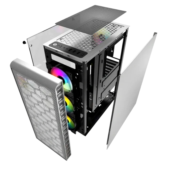 Компьютерный корпус Powercase Mistral MESH Z4С TG LED White CMIZ4CW-L4 купить! 