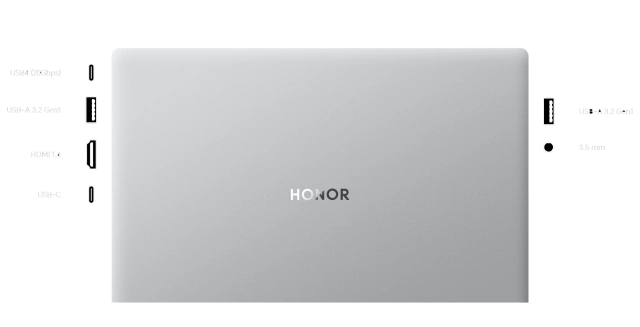 Ноутбук HONOR MagicBook X16 Plus 2024 (Ryzen 7 8845HS/16.1"/2K/16 Гб/512 Гб SSD/Radeon 780M/Win 11 H) Silver 5301AJLR - фото