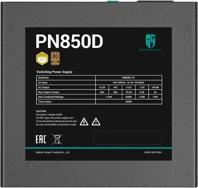 Блок питания Deepcool 850W PN850D (R-PN850D-FC0B-WGEU-V2) 16 Pin (PCIe 5.0 Connector Cable Details) купить! 